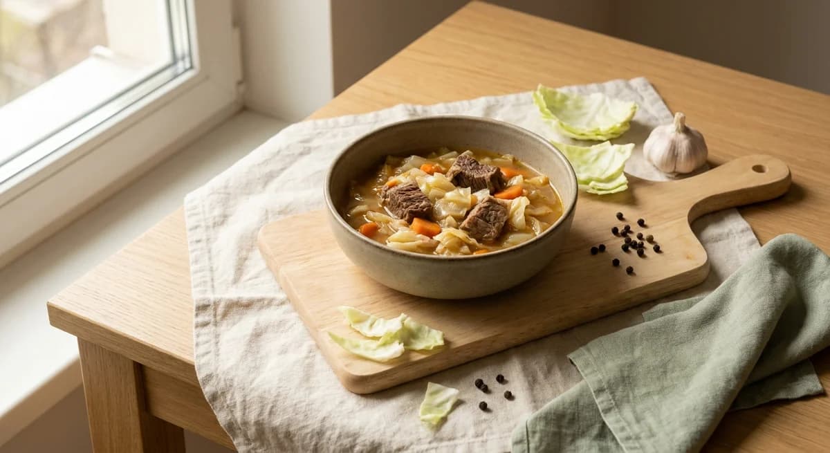 Healthy Lakra me Mish Cabbage and Meat Stew Recipe