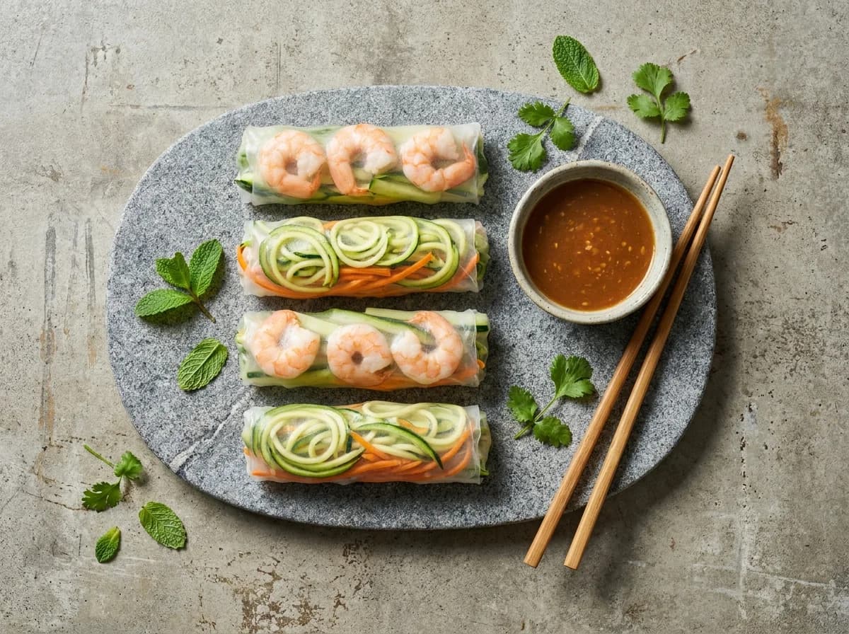 Healthy Vietnamese Prawn Spiralized Rolls Recipe