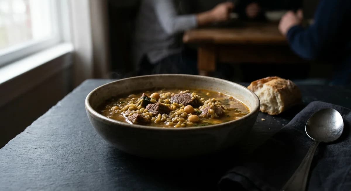 Hearty Algerian Lamb and Freekeh Soup (Chorba Frik) Recipe