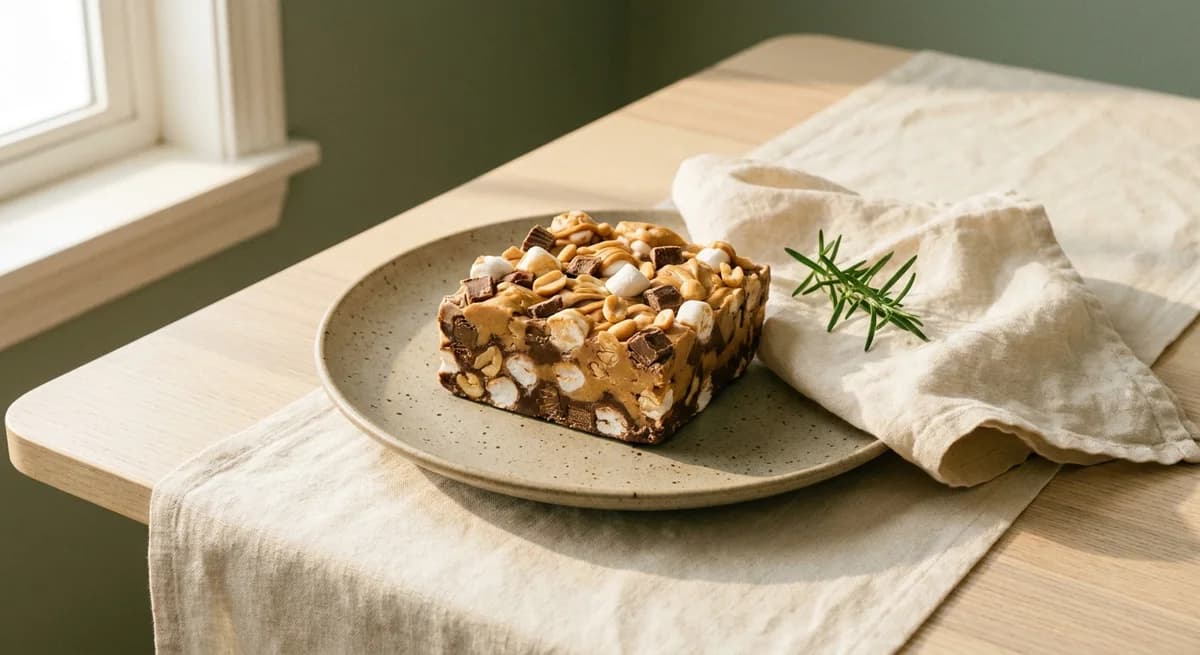 Loaded Peanut Butter Rocky Road Fudge Recipe