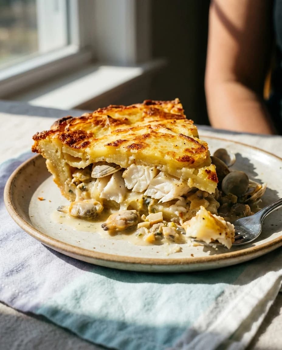 Maritime Seafood Rappie Pie with Haddock and Clams