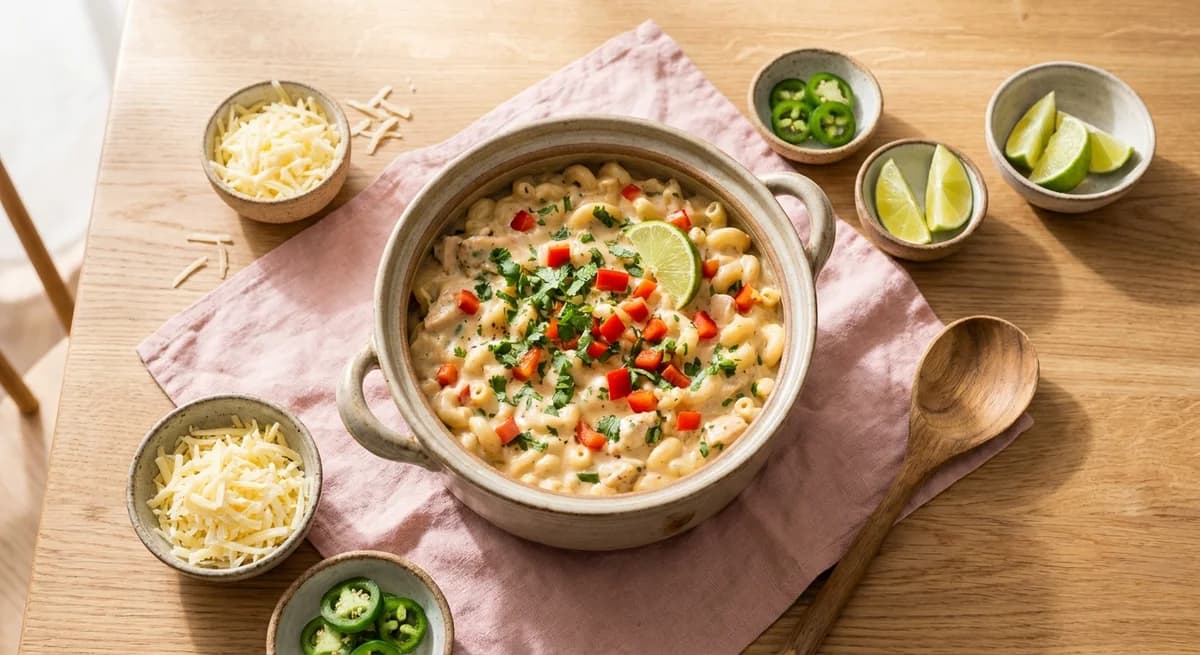 One-Pot Creamy Chicken Fajita Mac and Cheese