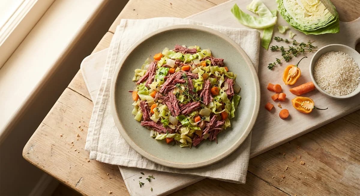 Quick 30-Minute Jamaican Corned Beef and Cabbage Recipe