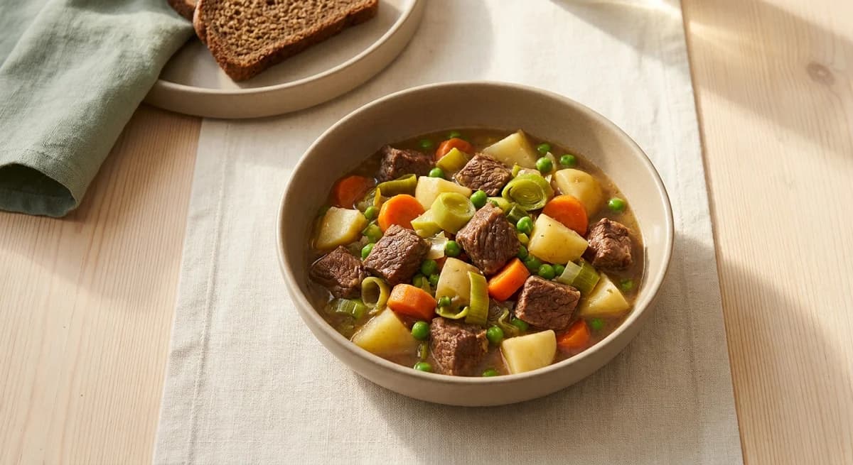 Quick 30-Minute Norwegian Beef Vegetable Stew Recipe