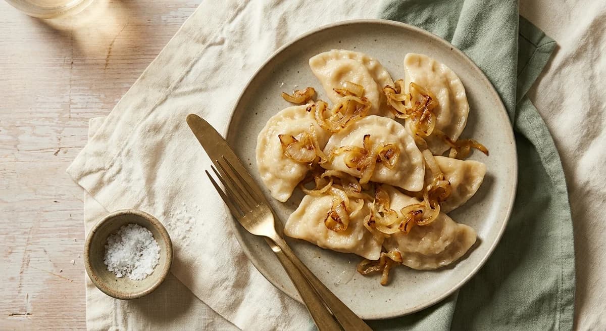 Savory Sauerkraut Pierogi with Caramelized Onions