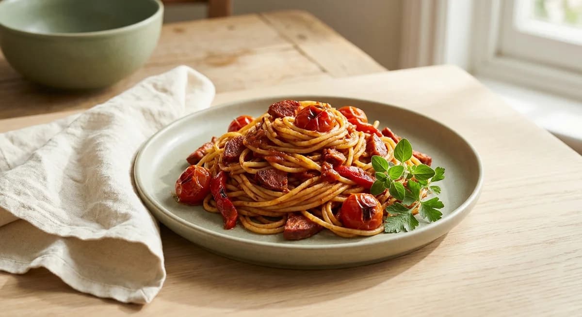 Smoky Chorizo Spaghetti with Spanish Flavours