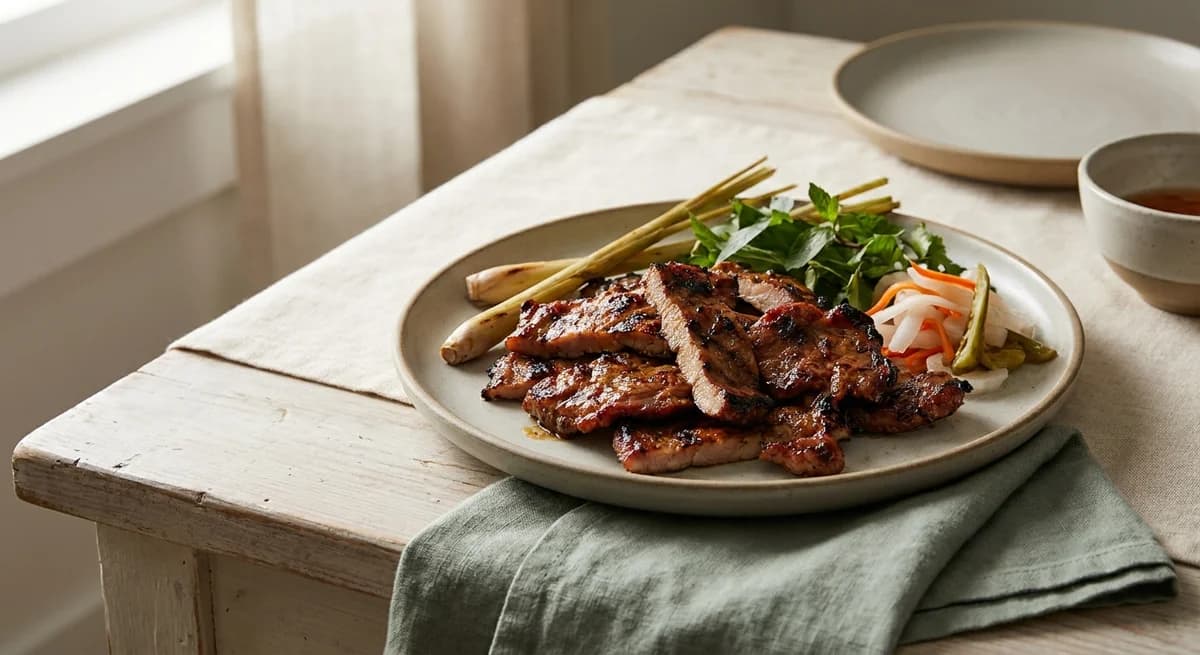 Smoky Lemongrass Vietnamese Grilled Pork Recipe