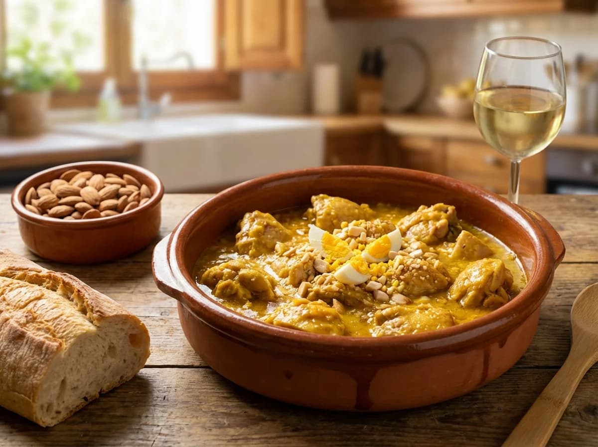 Traditional Pollo en Pepitoria with Almond Sauce